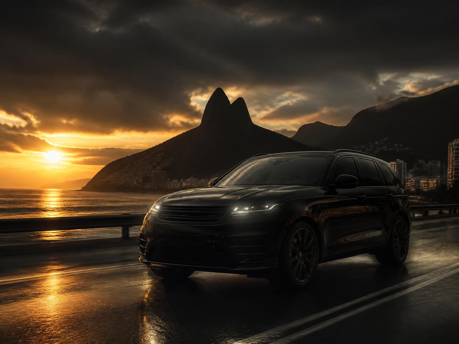 Carro em estrada brasileira ao entardecer
